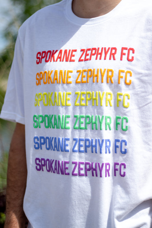 Unisex Spokane Zephyr Puff Print Pride T-Shirt