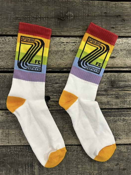 Zephyr FC Crew Rainbow Socks Shop USL Spokane