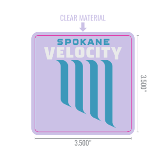 Velocity Team Sticker - Clear