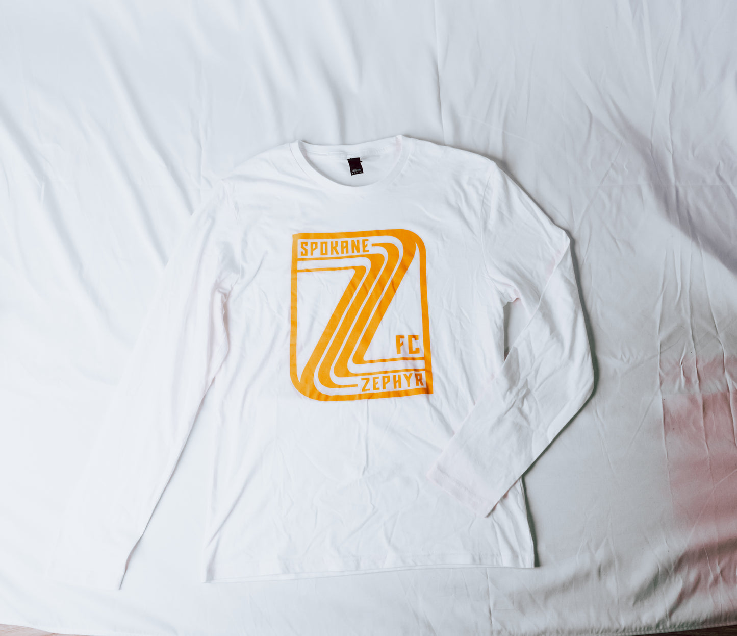 Zephyr Gold Crest Long Sleeve White Shirt