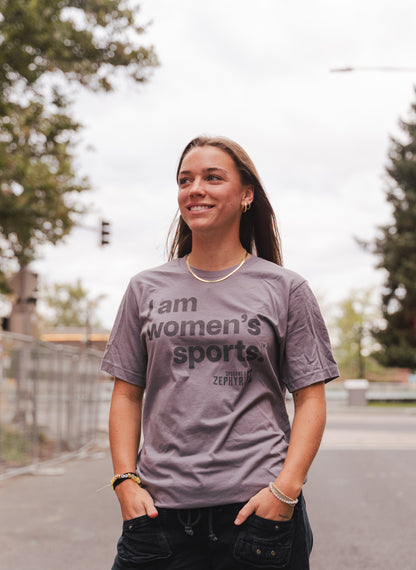 I Am Women's Sports Zephyr FC Grey Two Tone T-Shirt