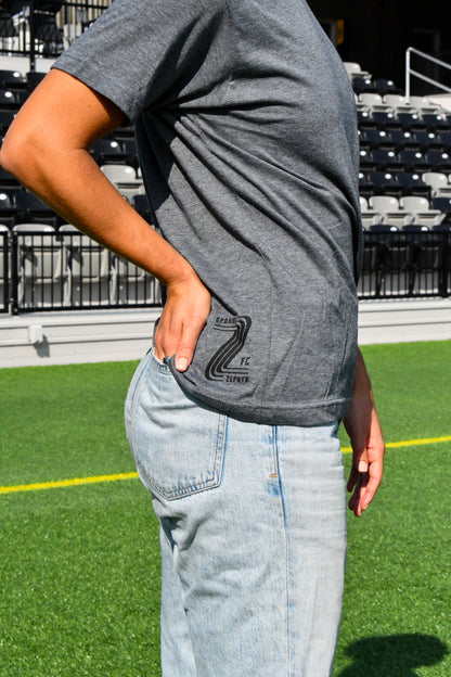 Zephyr FC Gray Front + Back Logo T-Shirt