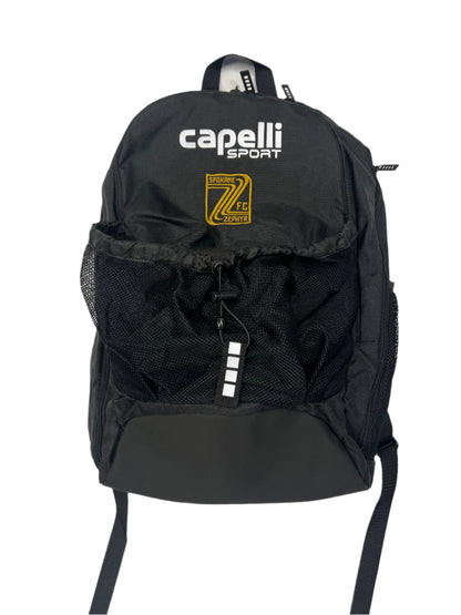 Zephyr FC Backpack + Ball + Sport Bottle Bundle