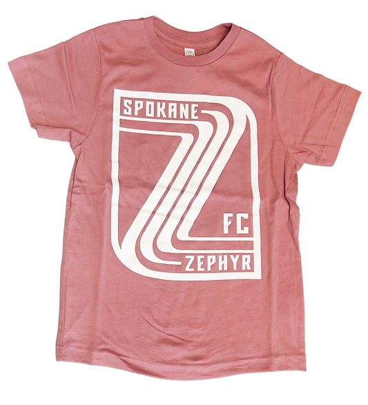 Pink Youth Zephyr FC Full Crest Tee