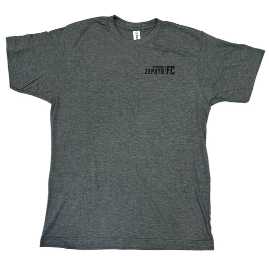 Zephyr FC Gray Front + Back Logo T-Shirt
