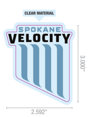 Velocity FC Team Sticker - Clear