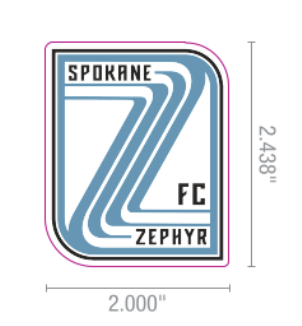 Zephyr FC Team Sticker - White