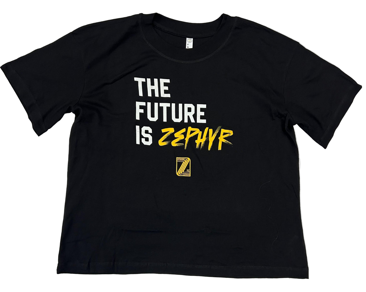 Black Unisex The Future is Zephyr Relaxed Crew T-Shirt