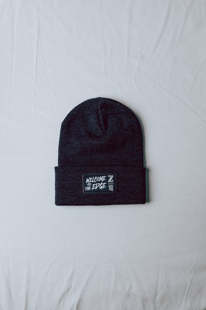 Welcome to the Edge Black Patch Navy Beanie