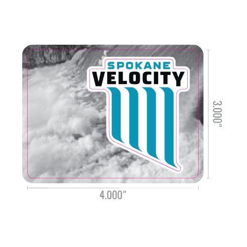 Velocity FC Team Sticker - Large White