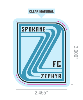 Zephyr FC Team Sticker - Clear