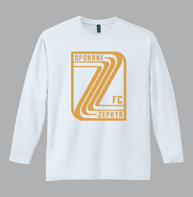 Zephyr Gold Crest Long Sleeve White Shirt