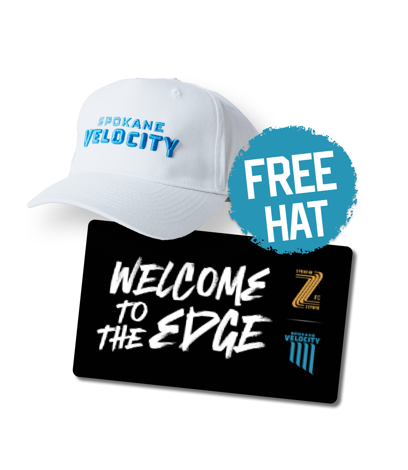 Purchase a $50 Gift Card, get a Free Velocity White Puff Hat